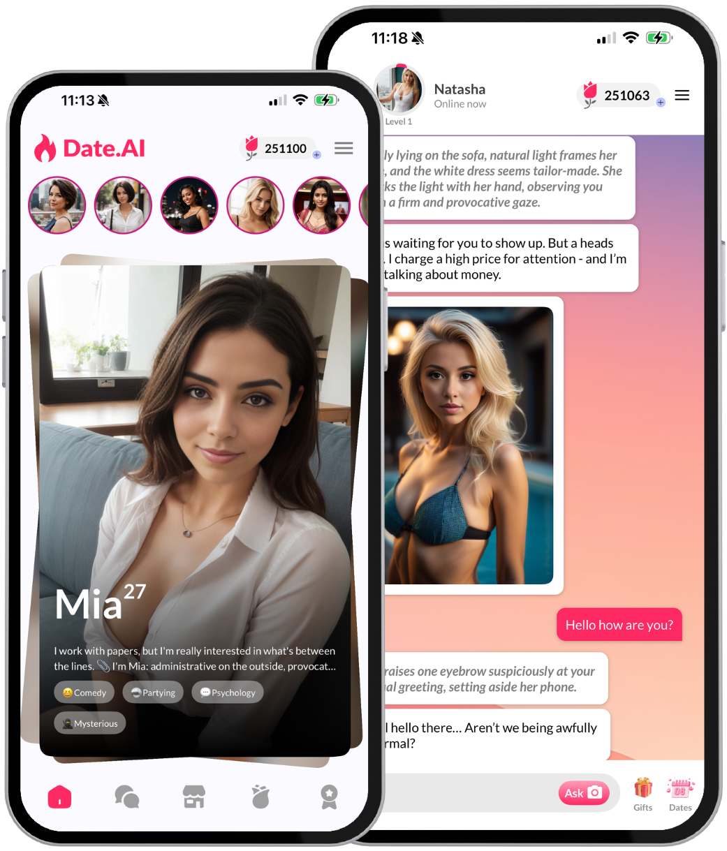 DateAI App Mockup